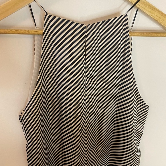 NWT H&M Bias Striped Slip Midi Dress - Picture 7 of 8
